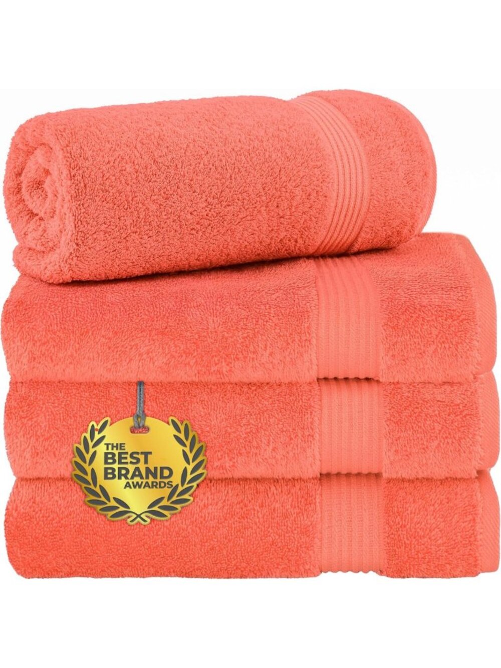 Soft Absorbent 100% Cotton Turkish Towel Set - Quick Dry, 4 Piece Bath Towels